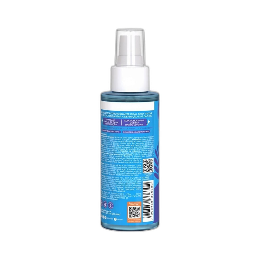 Óleo Capilar Salon Line Booster Definição Natural 120ml em destaque sobre fundo branco.